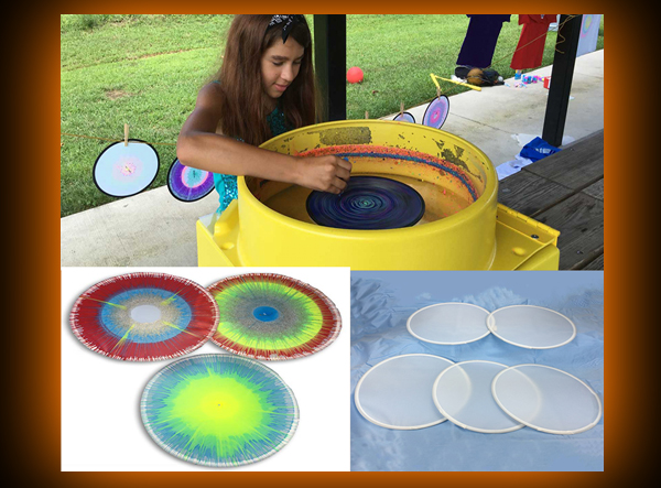 Spin Art Collapsible Frisbees
